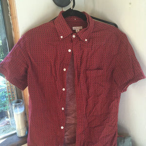 Red Patterned Merona Button-Up